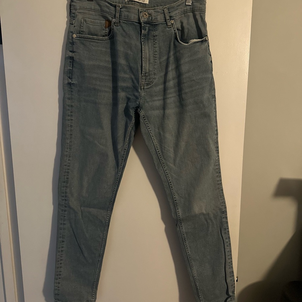 Zara Men's Denim Slim Jeans in Light Blue